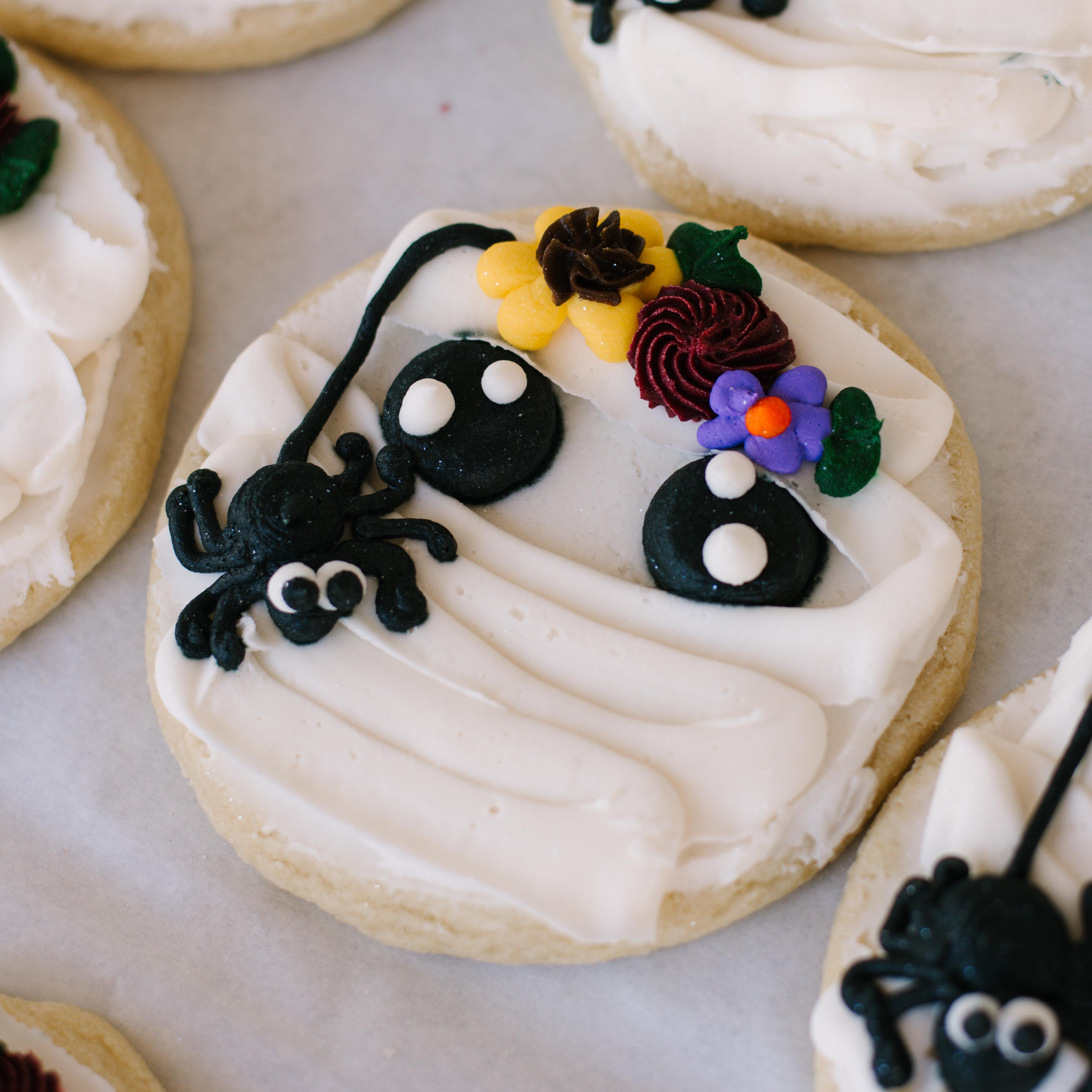 Floral Mummy Decorated 4" Cookies (4 Pack)