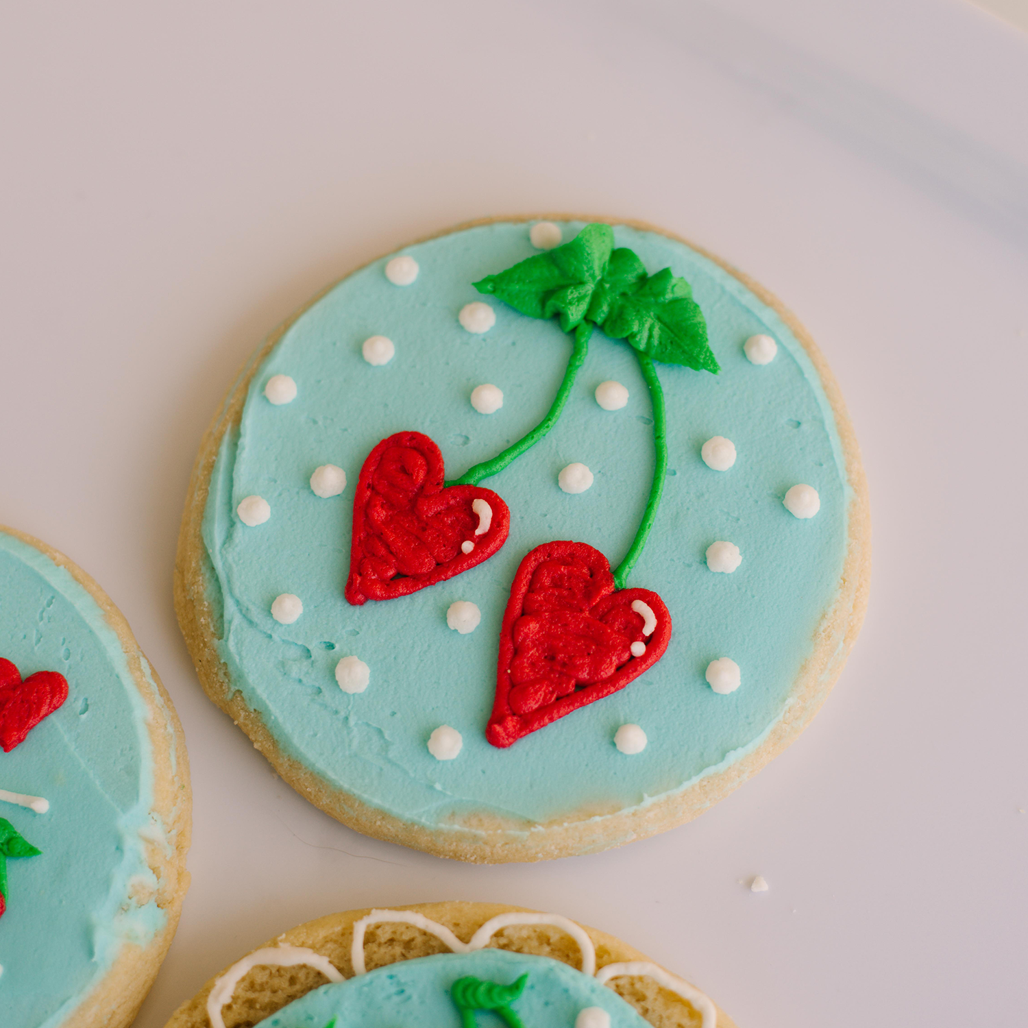 I Love You Cherry Much Decorated Jumbo Cookies
