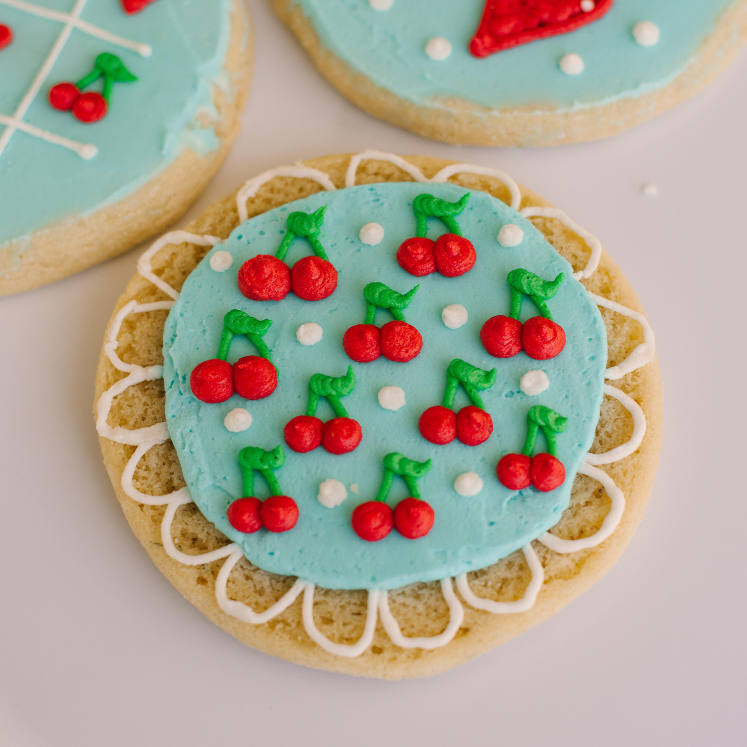 I Love You Cherry Much Decorated Jumbo Cookies