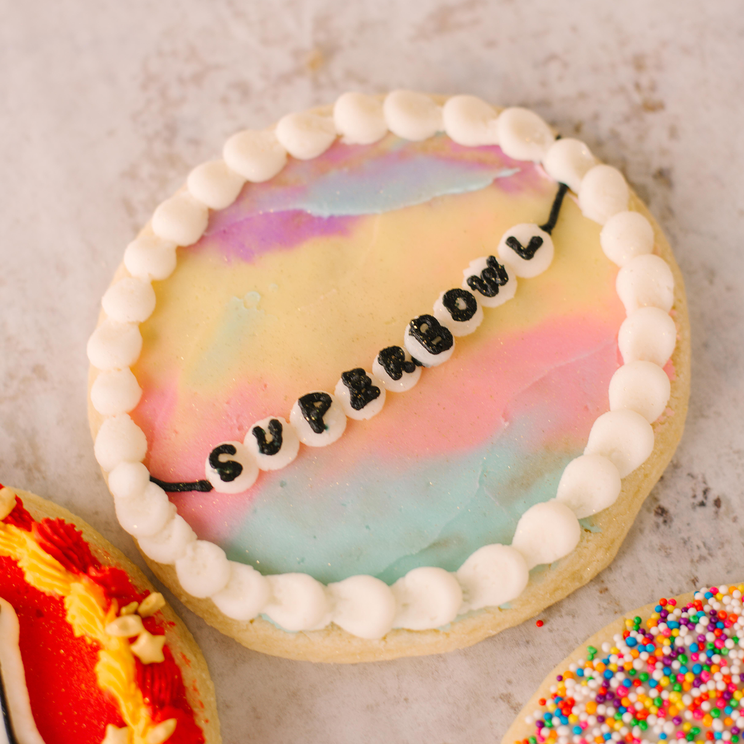 Football for the Girlies Decorated Jumbo Cookies