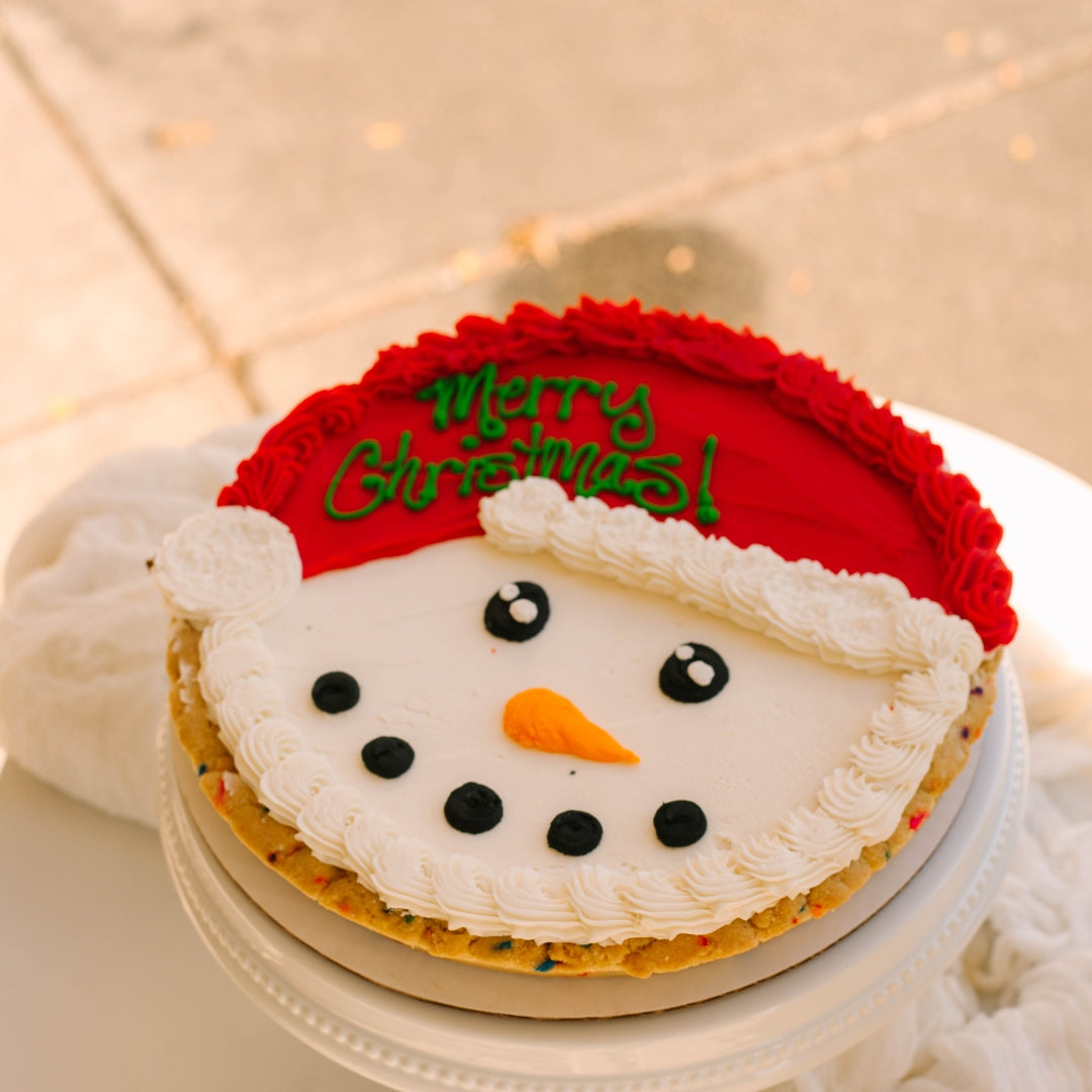 Snowman Merry Christmas 12" Cookie Cake