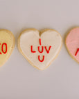 Conversation Heart Decorated Jumbo Cookies