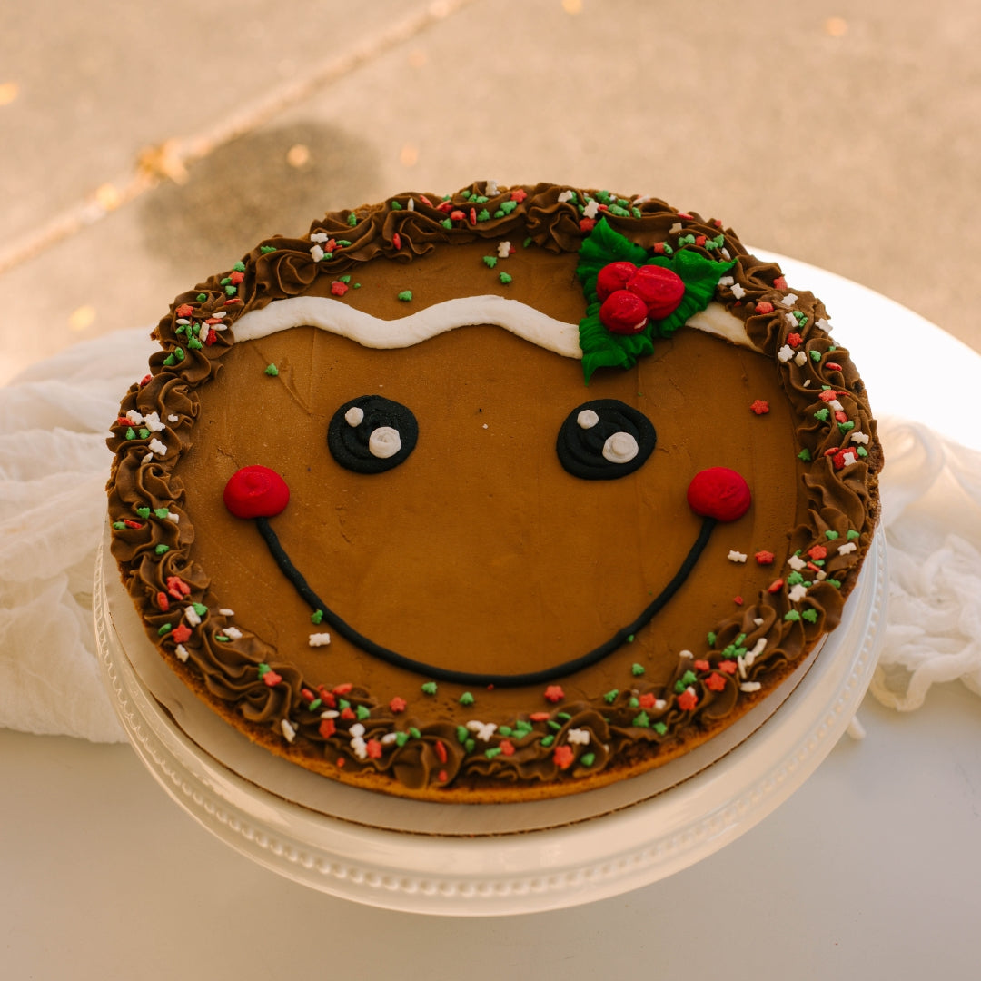 Gingerbread Person Merry Christmas 12" Cookie Cake