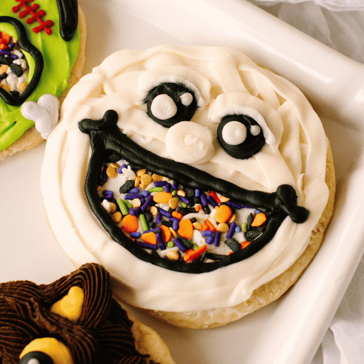 Sprinkle Monsters Decorated 4" Cookies (4 Pack)