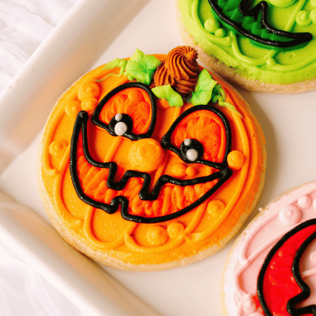 Jack-O-Lanterns Decorated 4" Cookies (4 Pack)