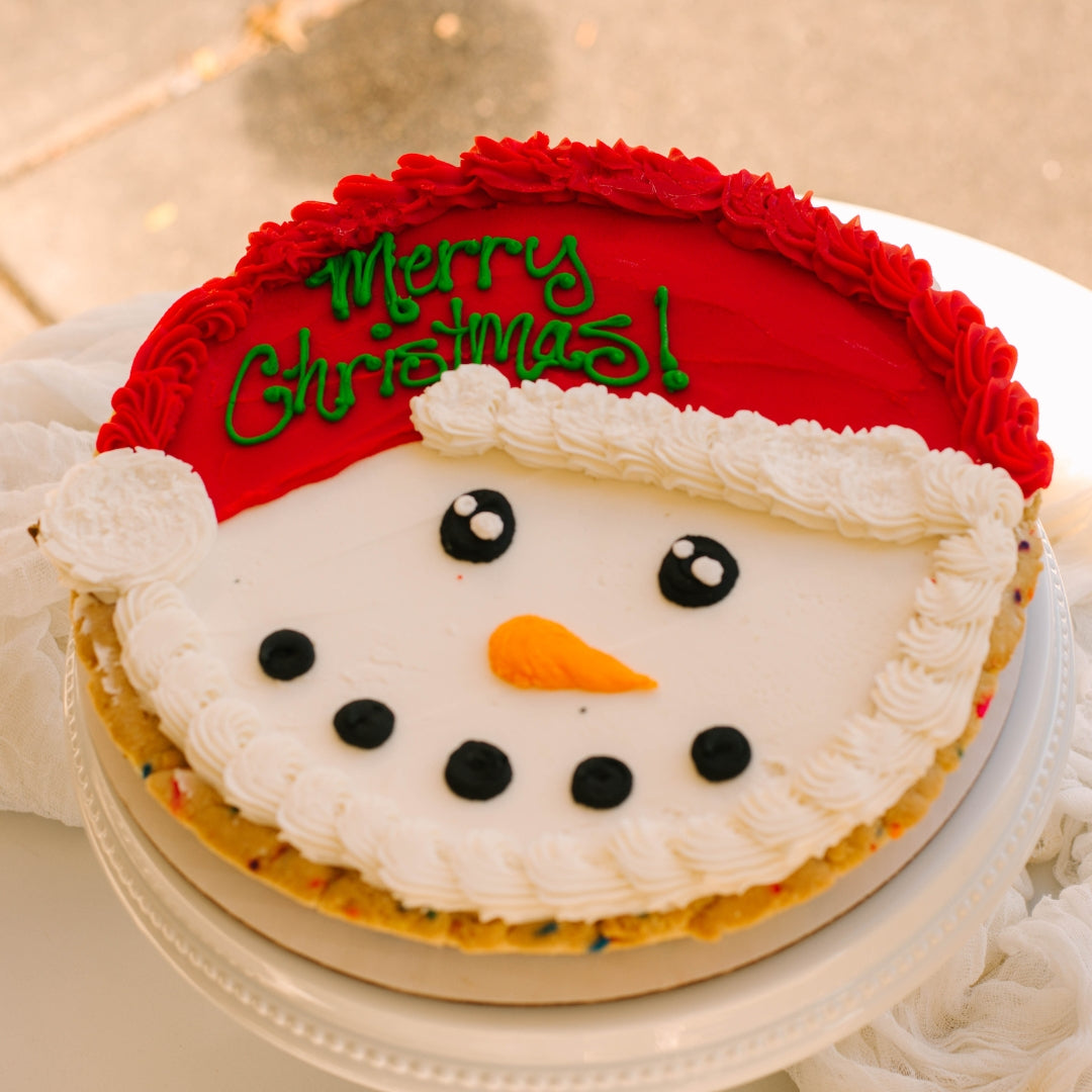 Snowman Merry Christmas 12" Cookie Cake