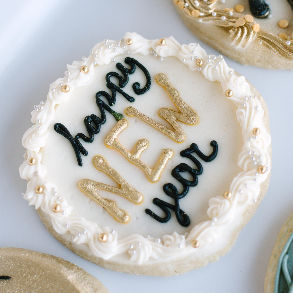 Assorted New Years Decorated 4" Cookies