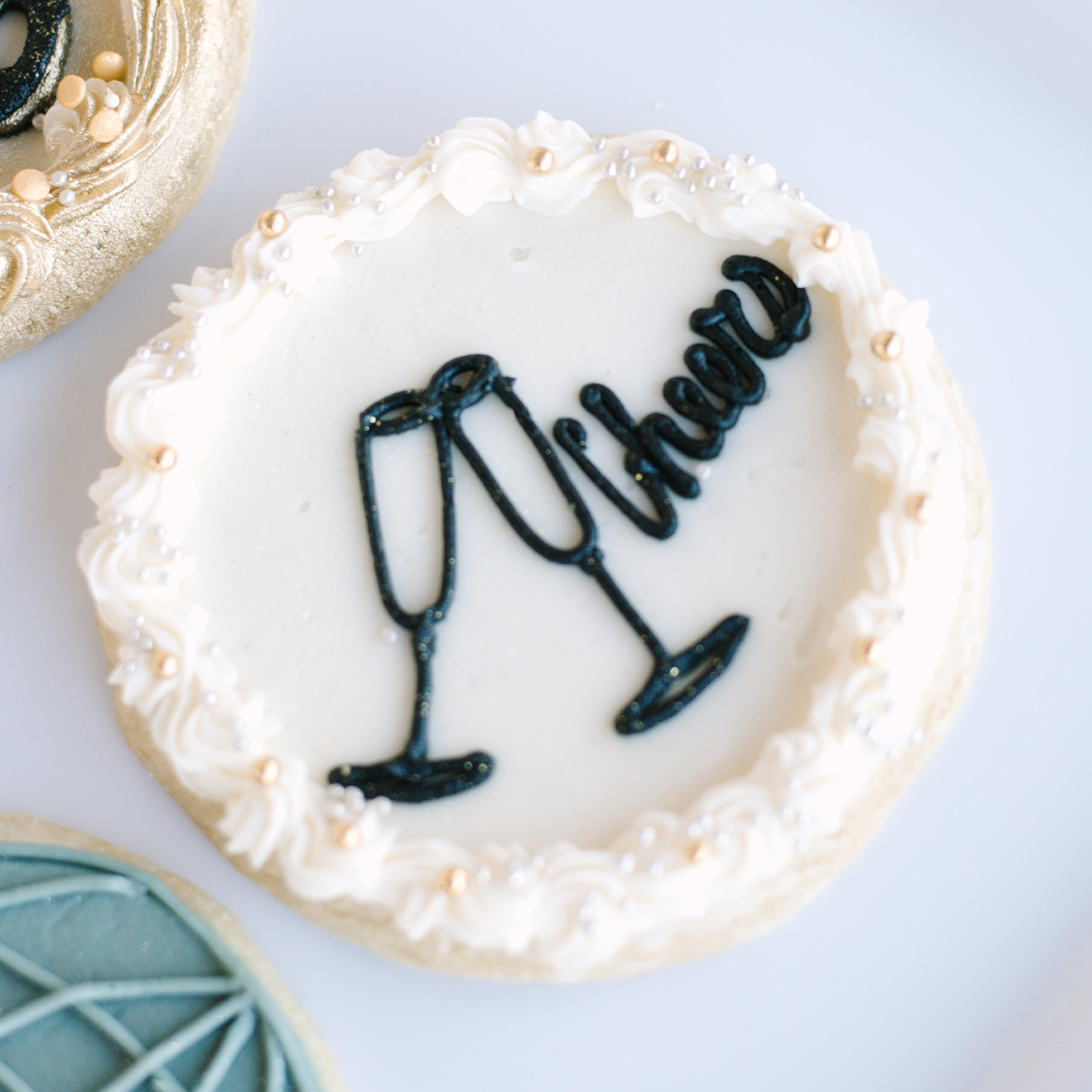 Assorted New Years Decorated 4" Cookies