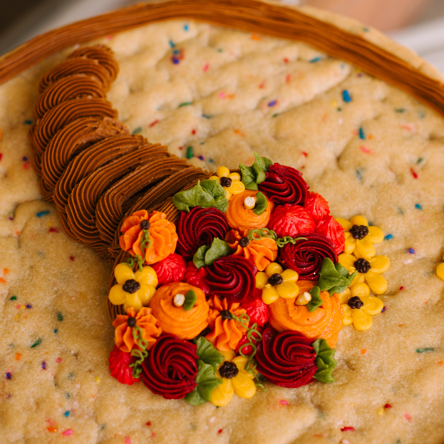 Cornucopia 12" Cookie Cake