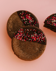 Valentine's Day Dipped Chocolate Cookies