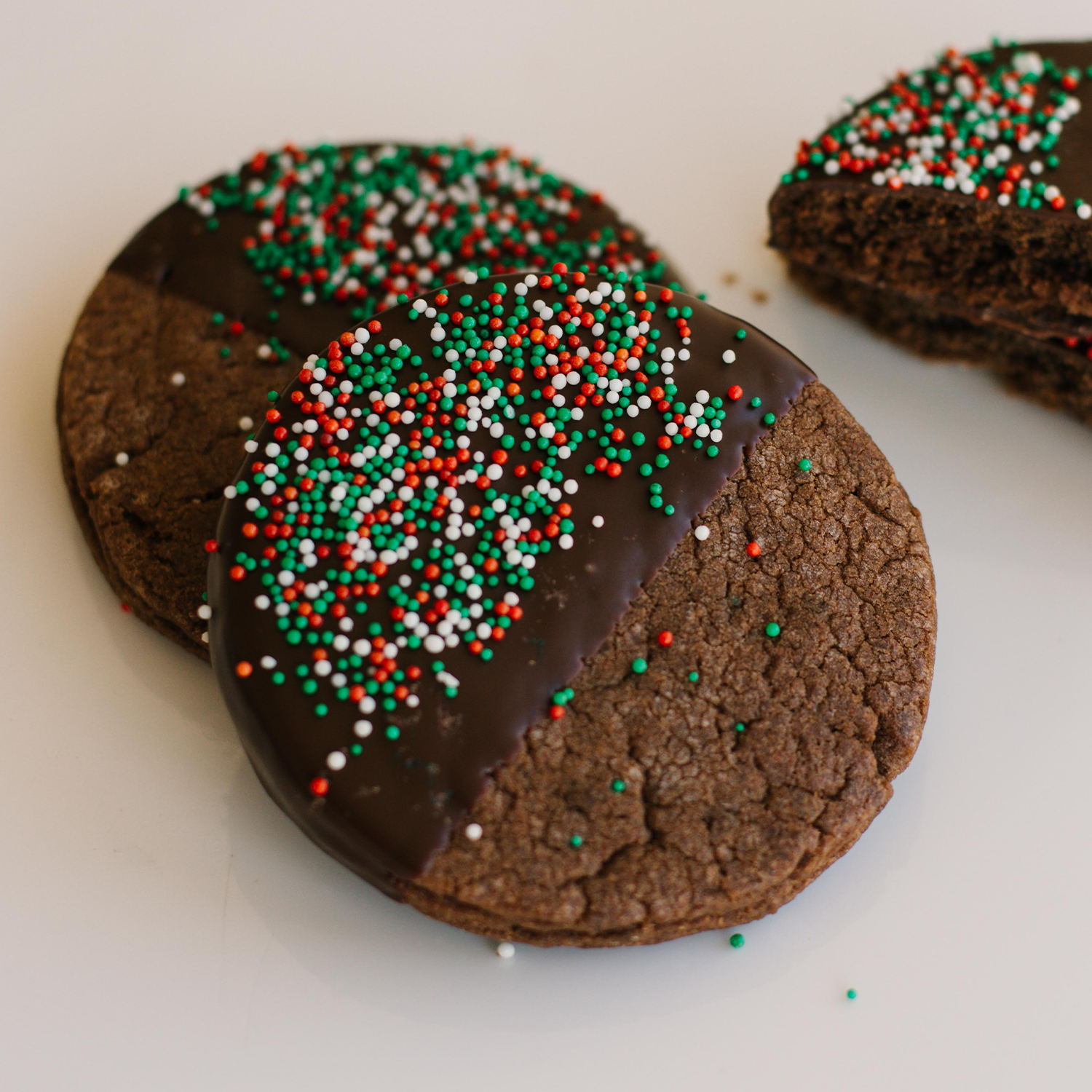 Christmas Double Chocolate Cookies