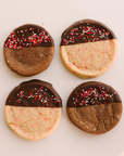 Valentine's Day Dipped Chocolate Cookies