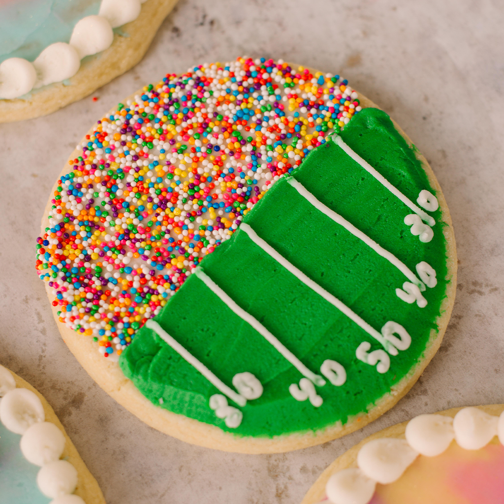 Football for the Girlies Decorated Jumbo Cookies