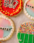 Football for the Girlies Decorated Jumbo Cookies