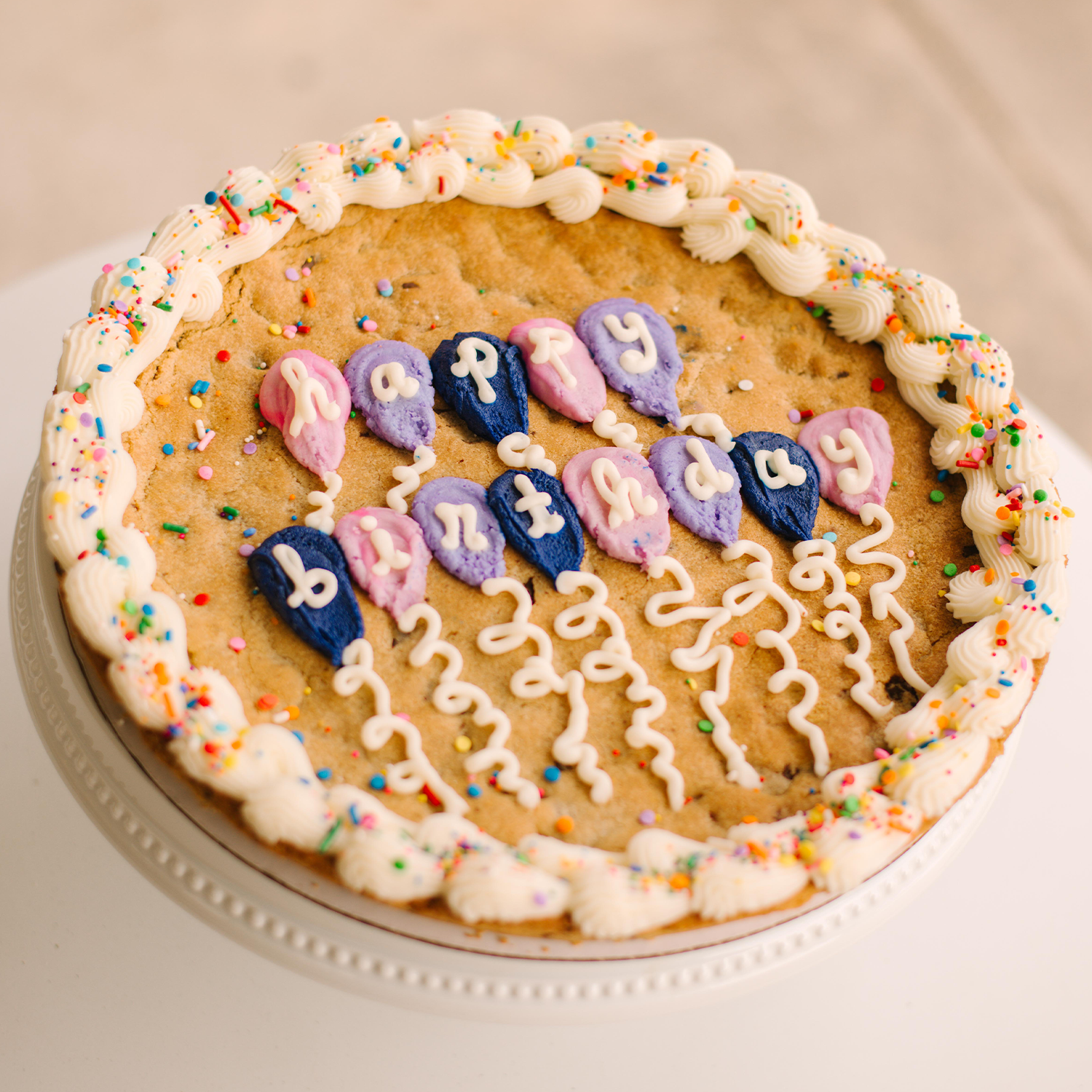 HBD Balloons 12&quot; Cookie Cake