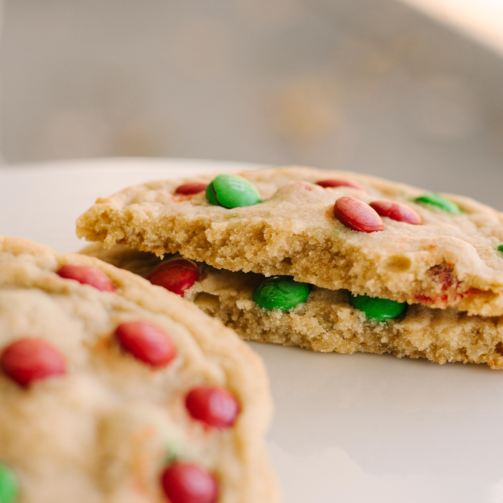 Christmas Jumbo M&M Cookies