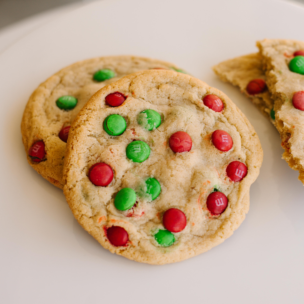 Christmas Jumbo M&M Cookies