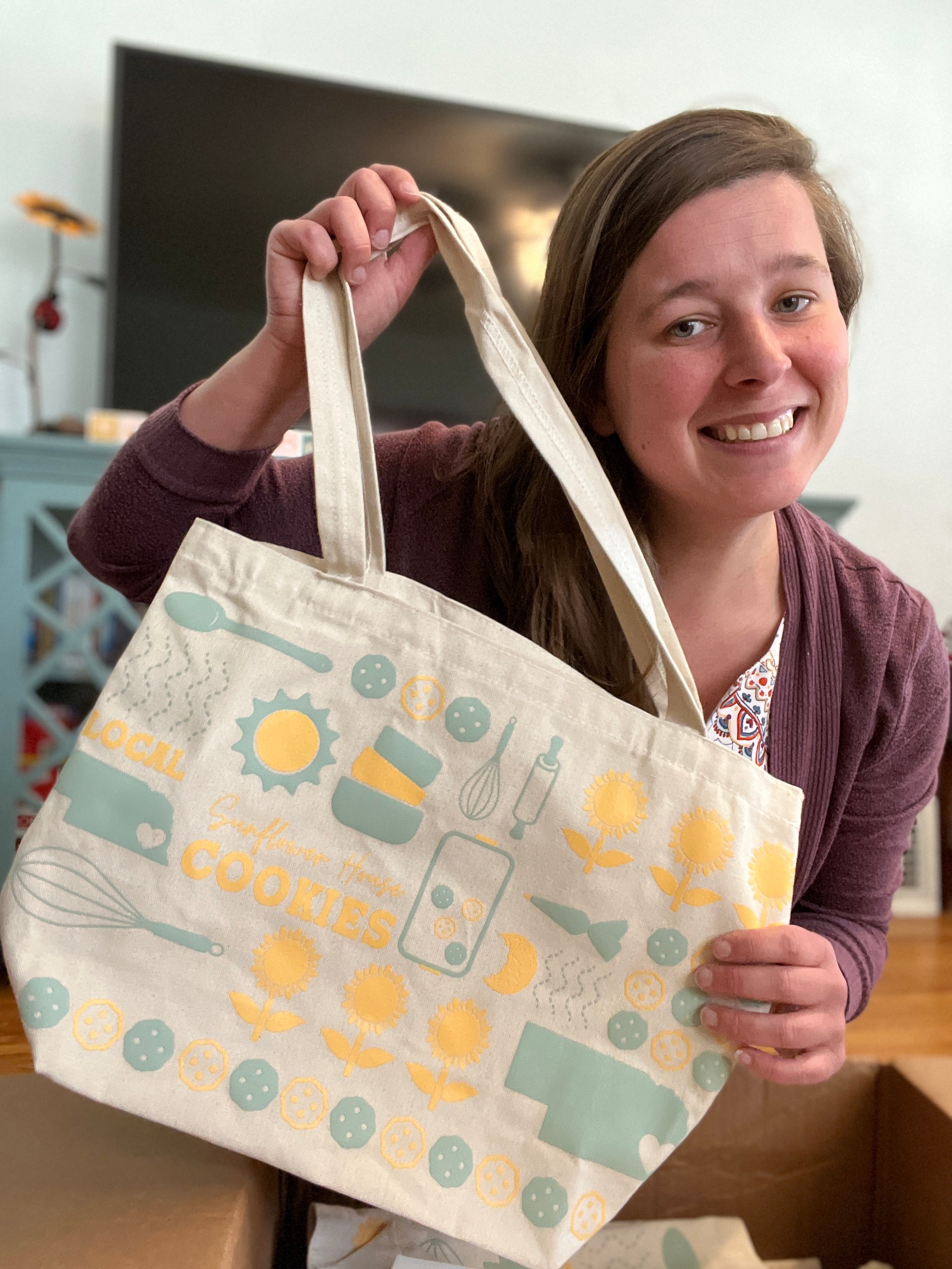 Sunflower House Cookies Tote Bag